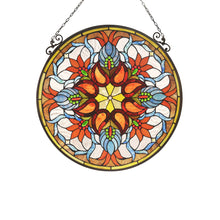 Load image into Gallery viewer, RADIANCE goods Victorian Stained Glass Window Panel 24&quot;x24&quot;
