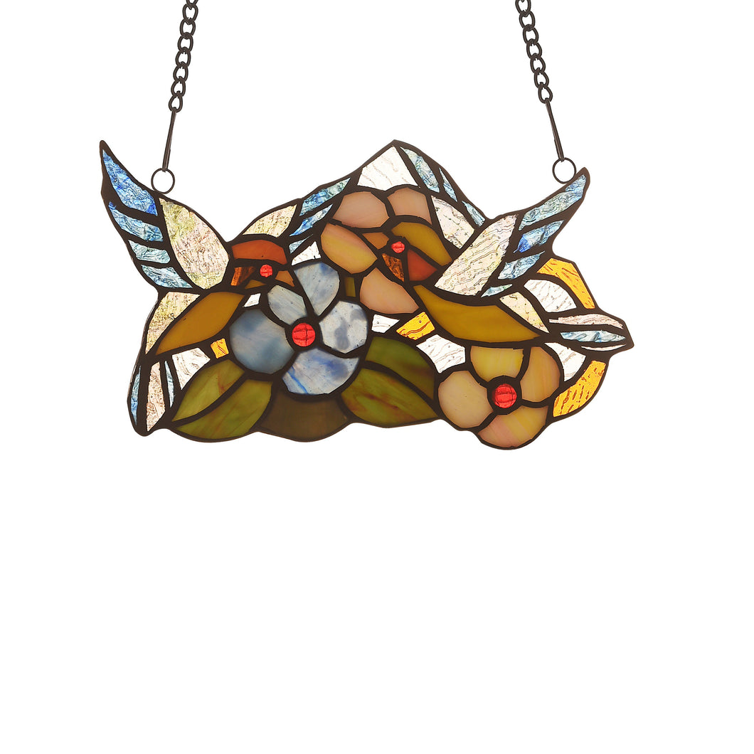 RADIANCE goods Animal Stained Glass Window Panel 9.1