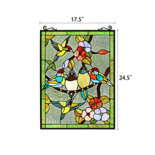 Load image into Gallery viewer, RADIANCE goods Animal Stained Glass Window Panel 18&quot;x25&quot;
