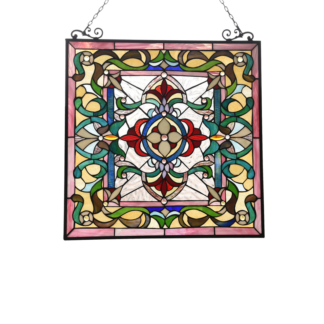 RADIANCE goods Victorian Stained Glass Window Panel 24