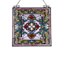 Load image into Gallery viewer, RADIANCE goods Victorian Stained Glass Window Panel 24&quot;x25&quot;
