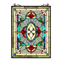Load image into Gallery viewer, RADIANCE goods Victorian Stained Glass Window Panel 18&quot;x25&quot;
