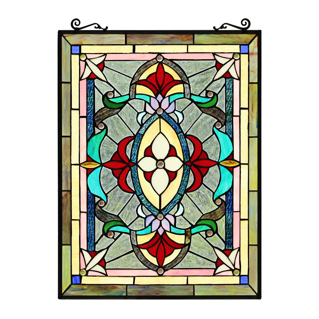 RADIANCE goods Victorian Stained Glass Window Panel 18
