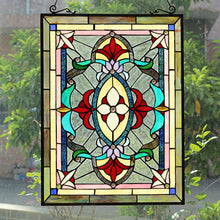 Load image into Gallery viewer, RADIANCE goods Victorian Stained Glass Window Panel 18&quot;x25&quot;
