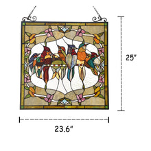 Load image into Gallery viewer, RADIANCE goods Animal Stained Glass Window Panel 24&quot;x25&quot;
