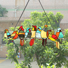 Load image into Gallery viewer, RADIANCE goods Animal Stained Glass Window Panel 24&quot;x10&quot;
