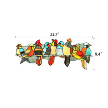 Load image into Gallery viewer, RADIANCE goods Animal Stained Glass Window Panel 24&quot;x10&quot;
