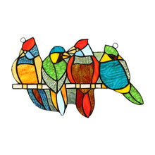 Load image into Gallery viewer, RADIANCE goods Animal Stained Glass Window Panel 14&quot;x9&quot;
