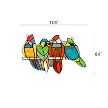 Load image into Gallery viewer, RADIANCE goods Animal Stained Glass Window Panel 14&quot;x9&quot;
