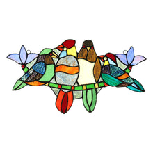 Load image into Gallery viewer, RADIANCE goods Animal Stained Glass Window Panel 16&quot;x9&quot;
