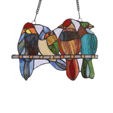 Load image into Gallery viewer, RADIANCE goods Animal Stained Glass Window Panel 13&quot;x9&quot;
