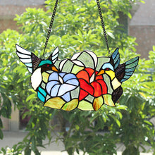 Load image into Gallery viewer, RADIANCE goods Animal Stained Glass Window Panel 15&quot;x8&quot;
