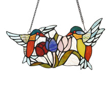 Load image into Gallery viewer, RADIANCE goods Animal Stained Glass Window Panel 16&quot;x9&quot;
