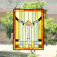Load image into Gallery viewer, RADIANCE goods Mission Stained Glass Window Panel 18&quot;x25&quot;
