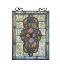 Load image into Gallery viewer, RADIANCE goods Victorian Stained Glass Window Panel 18&quot;x25&quot;
