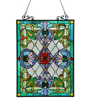 Load image into Gallery viewer, RADIANCE goods Victorian Stained Glass Window Panel 18&quot;x25.5&quot;
