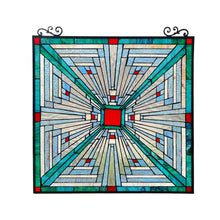 Load image into Gallery viewer, RADIANCE goods Mission Tiffany-Style Stained Glass Window Panel 26&quot; Tall
