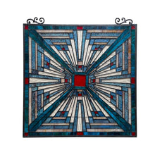 Load image into Gallery viewer, RADIANCE goods Mission Tiffany-Style Stained Glass Window Panel 26&quot; Tall
