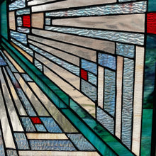 Load image into Gallery viewer, RADIANCE goods Mission Tiffany-Style Stained Glass Window Panel 26&quot; Tall
