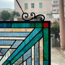 Load image into Gallery viewer, RADIANCE goods Mission Tiffany-Style Stained Glass Window Panel 26&quot; Tall
