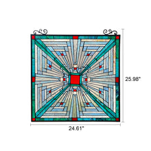 Load image into Gallery viewer, RADIANCE goods Mission Tiffany-Style Stained Glass Window Panel 26&quot; Tall
