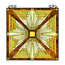 Load image into Gallery viewer, RADIANCE goods Mission Stained Glass Window Panel 24.5&quot;x26&quot;
