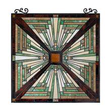Load image into Gallery viewer, RADIANCE goods Mission Stained Glass Window Panel 24.5&quot;x26&quot;
