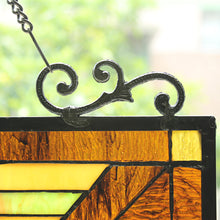 Load image into Gallery viewer, RADIANCE goods Mission Stained Glass Window Panel 24.5&quot;x26&quot;
