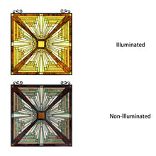 Load image into Gallery viewer, RADIANCE goods Mission Stained Glass Window Panel 24.5&quot;x26&quot;
