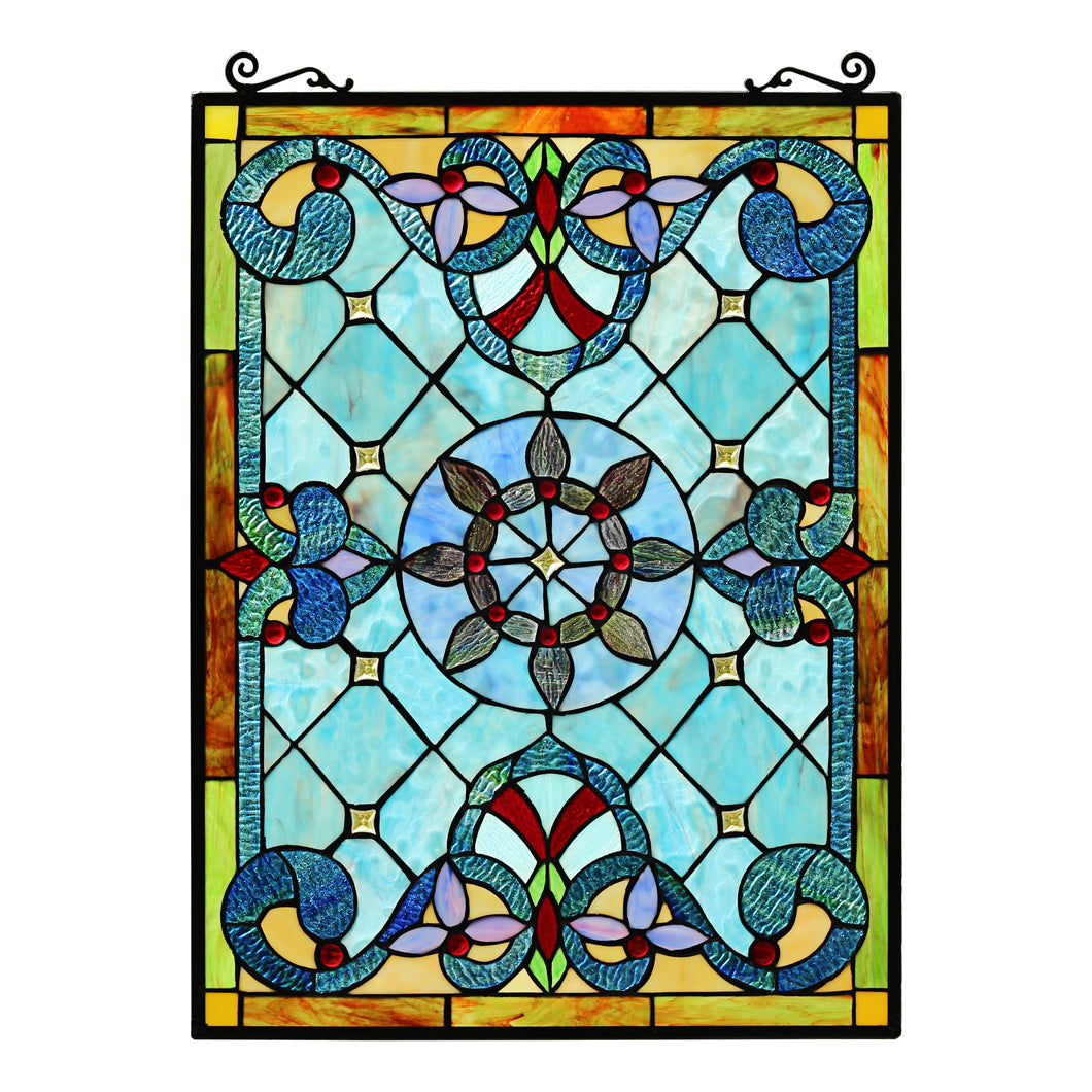 RADIANCE goods Victorian Stained Glass Window Panel 18