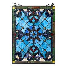 Load image into Gallery viewer, RADIANCE goods Victorian Stained Glass Window Panel 18&quot;x25&quot;
