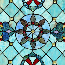 Load image into Gallery viewer, RADIANCE goods Victorian Stained Glass Window Panel 18&quot;x25&quot;
