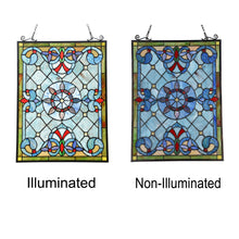 Load image into Gallery viewer, RADIANCE goods Victorian Stained Glass Window Panel 18&quot;x25&quot;
