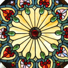 Load image into Gallery viewer, RADIANCE goods Victorian Stained Glass Window Panel 23.5&quot;x23.5&quot;
