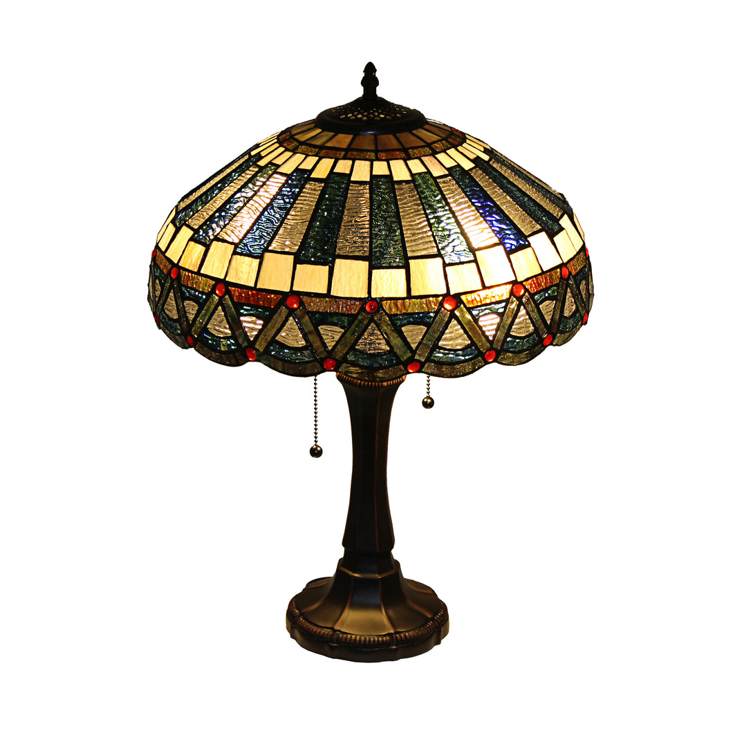 RADIANCE goods Tiffany-Style 2 Light Mission Table Lamp 16