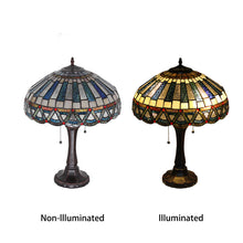 Load image into Gallery viewer, RADIANCE goods Tiffany-Style 2 Light Mission Table Lamp 16&quot; Shade
