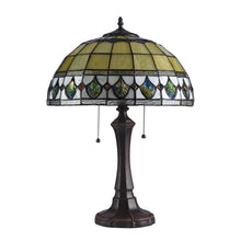 Load image into Gallery viewer, RADIANCE goods Tiffany-Style 2 Light Geometric Table Lamp 16&quot; Shade
