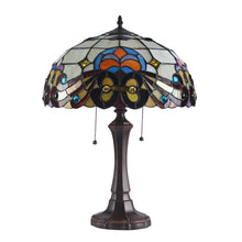 Load image into Gallery viewer, RADIANCE goods Tiffany-Style 2 Light Victorian Table Lamp 16&quot; Shade
