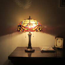 Load image into Gallery viewer, RADIANCE goods Tiffany-Style 2 Light Victorian Table Lamp 16&quot; Shade
