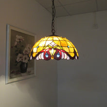 Load image into Gallery viewer, RADIANCE goods Victorian-Style 2 Light Inverted Ceiling Pendant 16&quot; Shade
