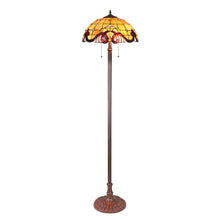 Load image into Gallery viewer, RADIANCE goods Victorian 2 Light Floor Lamp 18&quot; Shade
