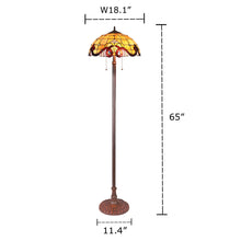 Load image into Gallery viewer, RADIANCE goods Victorian 2 Light Floor Lamp 18&quot; Shade
