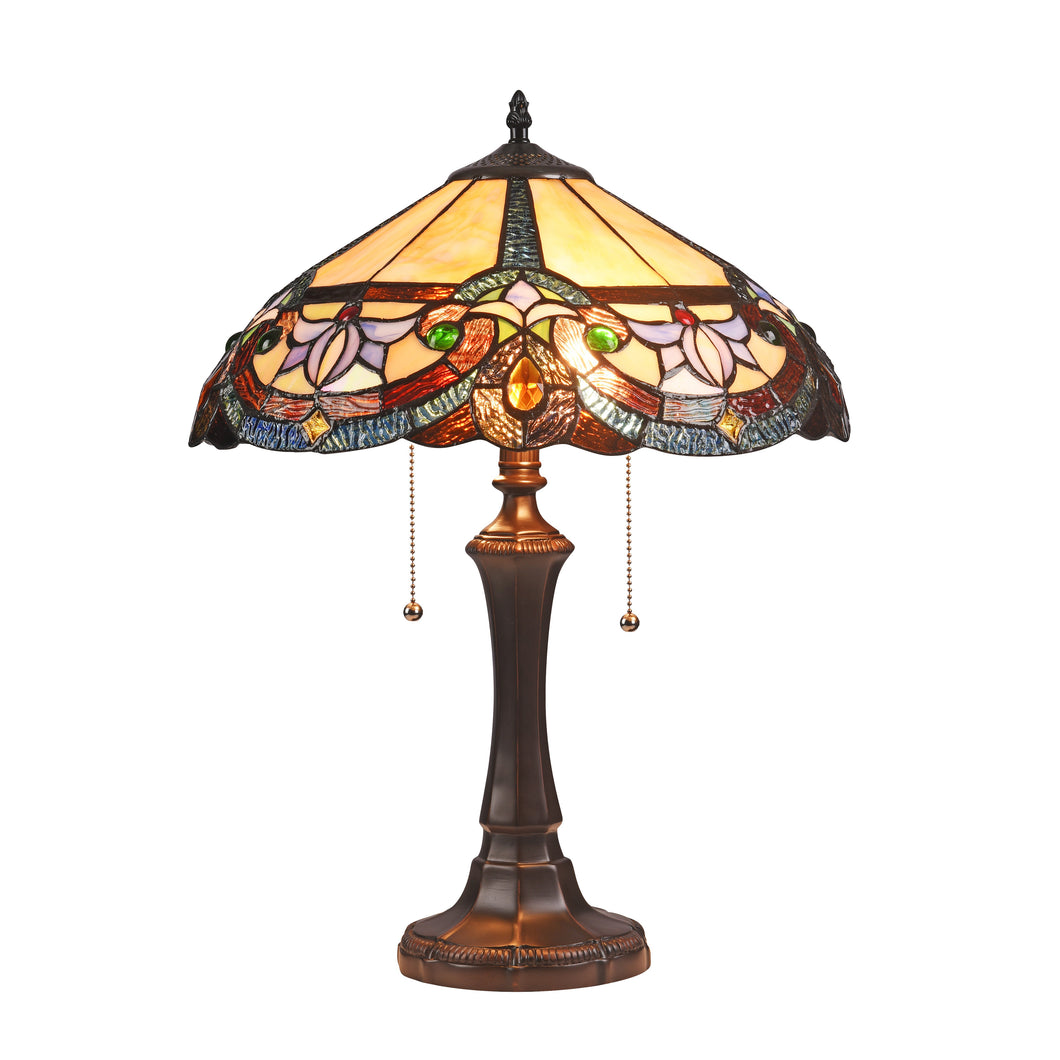 RADIANCE goods Tiffany-Style 2 Light Victorian Table Lamp 16