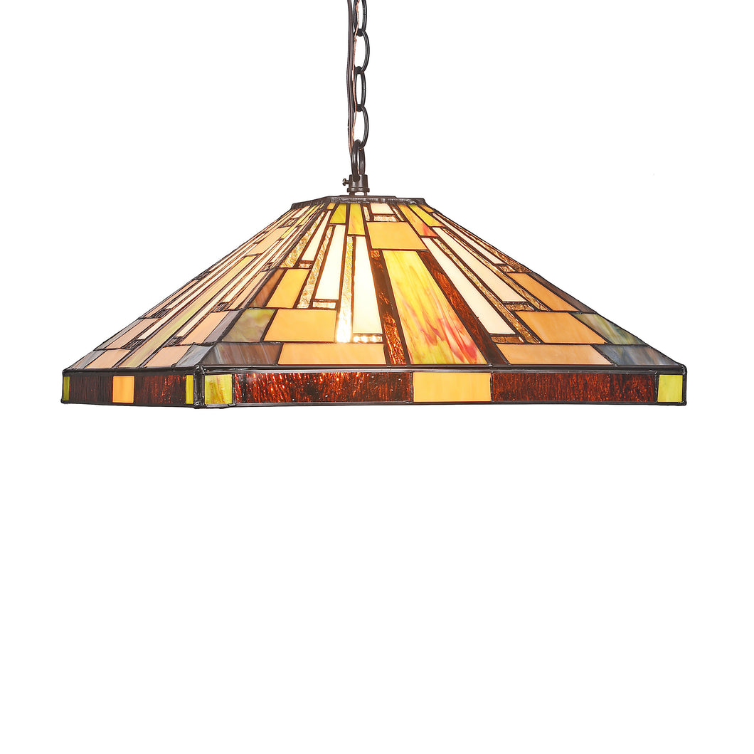 RADIANCE goods Mission-Style 2 Light Inverted Ceiling Pendant 16