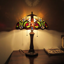 Load image into Gallery viewer, RADIANCE goods Tiffany-Style 2 Light Victorian Table Lamp 16&quot; Shade
