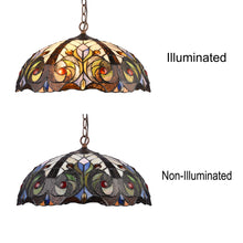 Load image into Gallery viewer, RADIANCE goods Victorian-Style 2 Light Inverted Ceiling Pendant 18&quot; Shade
