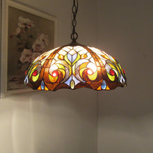 Load image into Gallery viewer, RADIANCE goods Victorian-Style 2 Light Inverted Ceiling Pendant 18&quot; Shade
