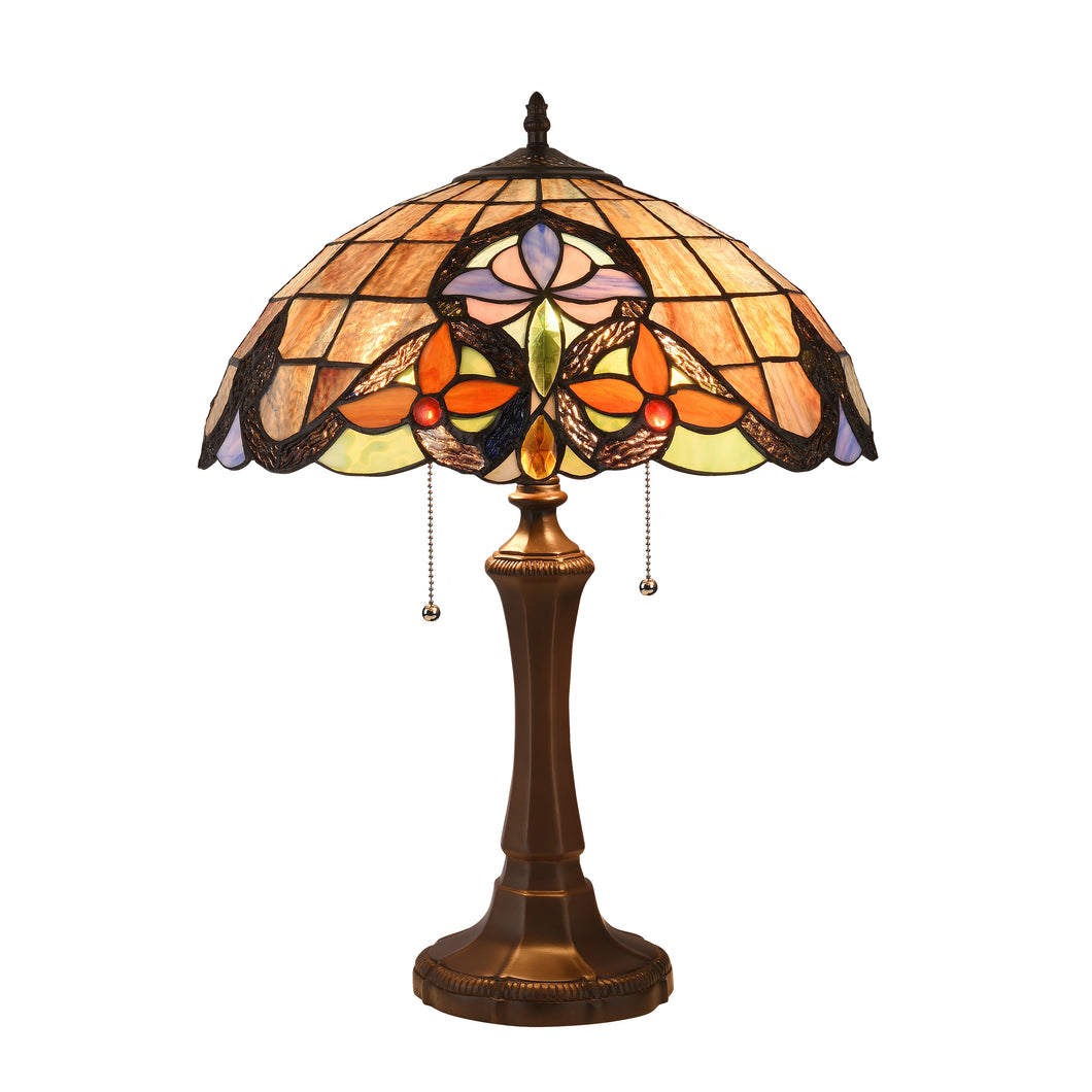 RADIANCE goods Victorian Tiffany-style Dark Bronze 2 Light Table Lamp 16