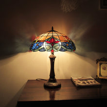 Load image into Gallery viewer, RADIANCE goods Tiffany-Style 2 Light Victorian Table Lamp 16&quot; Shade
