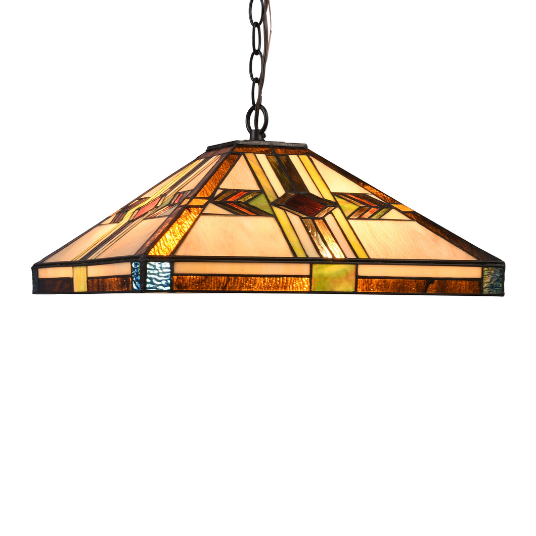 RADIANCE goods Mission-Style 2 Light Inverted Ceiling Pendant 16